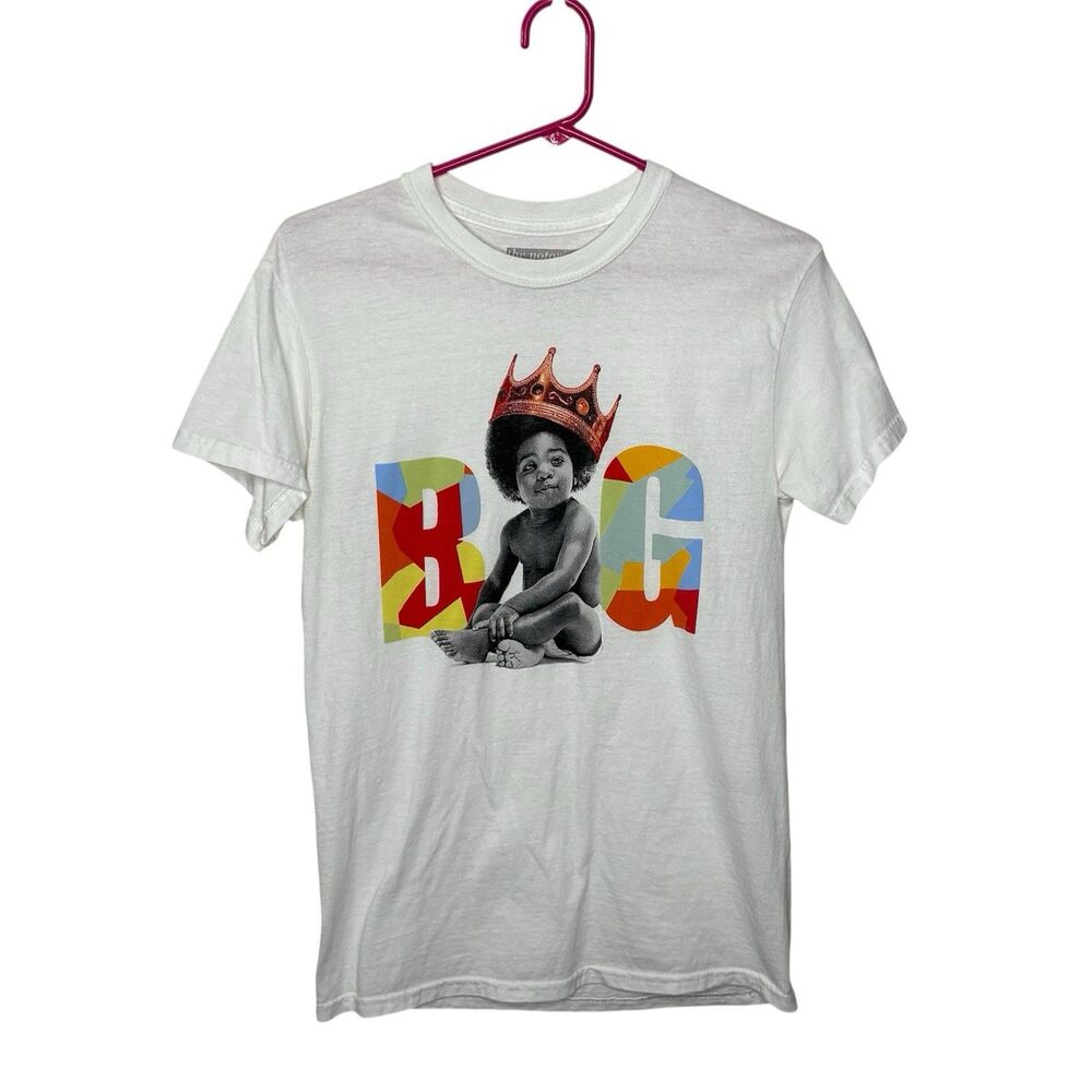 The Notorious BIG Biggie Smalls Crew Neck T Shirt White Men's Small 100% Cotton